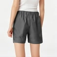 thumbnail image 5 of RPVATI Cotton Casual Shorts for Women Summer High Waisted Loose Fit Chino Shorts Comfy Vacation Gym Beach Shorts with Pockets Walking Workout Gray XL, 5 of 7