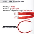 thumbnail image 6 of Unique Bargains 1 Pc 4 AWG Gauge 1.5FT Tinned Copper Battery Inverter Cable 3/8" 5/16" Lug Red, 6 of 7