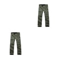 thumbnail image 2 of Pantalones de verano 2 en 1 Sonducket para hombre con bolsillos laterales Senderismo Viajar Camping desmontables Verde XXXL 2piezas, 2 of 4