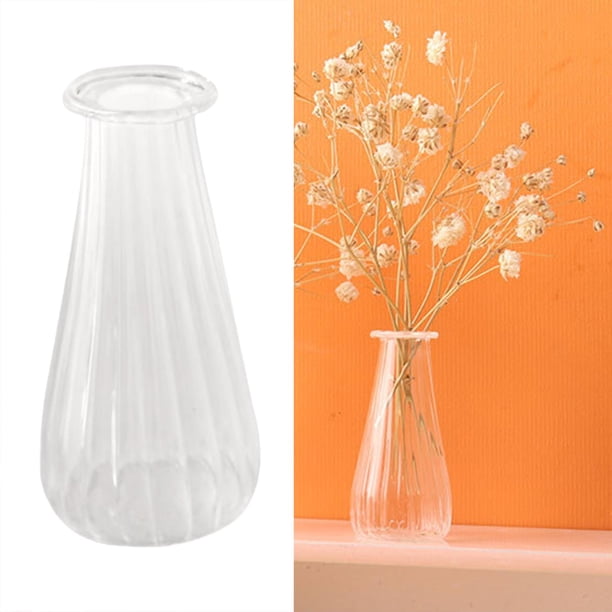 Jarrón de cristal para casa de muñecas en miniatura, tarro de flores, juguetes, botella de cristal, bonito accesorio DIY, jarrón para casa de muñecas, jarrón 1:12, jarrón en Botella rayada Hugo jarrón de casa de muñecas miniaturas