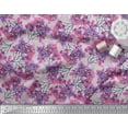 thumbnail image 1 of Soimoi Gray polyester Crepe Fabric Flower Watercolor Print Sewing Fabric BTY 52 Inch Wide, 1 of 3