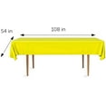 thumbnail image 2 of DecorRack 6 Pack Plastic Tablecloths, 54 x 108 inch Rectangular Disposable Table Covers for Parties, Events, Indoor Outdoor Use, Yellow (6 Count), 2 of 7