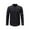 Black, variant on Fengactive Men's Casual Button-Down Shirts Long Sleeve Business Stand Collar Half Open Shirt