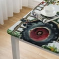 thumbnail image 4 of nygtbtfer Autumn Pumpkin Harvest Thanksgiving Tablecloth with Elastic Edge,Fall Truck Fitted Table Cloth Wipeable  Table Cover for Dining Kitchen Party Indoor Outdoor Patio Table white, 4 of 7