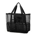 thumbnail image 1 of Beach Bag Mesh Quick Dry Portable Reusable Multipurpose Handbag for Holiday Shipping Travel, 1 of 10
