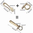 thumbnail image 2 of S Hook Clasps And Brass Shackles Clasps Hook Car Keychain Keyring Belt Hook Key Buckle Keychain For Men Wallet Chain Accessory, 2 of 5