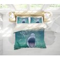 thumbnail image 1 of 3D Tiburón Azul Mar Funda de edredón Juego de ropa de cama Fundas de almohada 166, 1 of 3