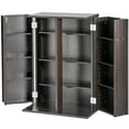 thumbnail image 1 of KFFKFF Media Storage Cabinet 4 Layers Adjustable DVD Shelves 576 CDs Espresso, 1 of 9