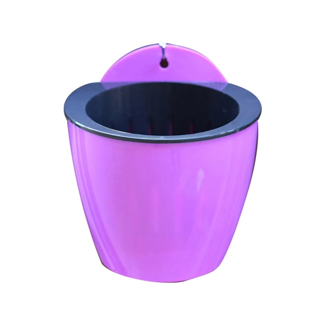 Flowerpots with Dish Ceramic, Automatic Water Absorption Lazy Flower Pot Water Culture Wall Hanging Basin, Flower Pots