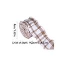 thumbnail image 2 of Plaid Pattern Fabric Ribbon Roll, Classic Checkered Wrapping Ribbon, Rustic Craft Ribbon for Flower Bouquet Gift Wrapping Holiday Party Home Decoration, Coffee, 2 of 6