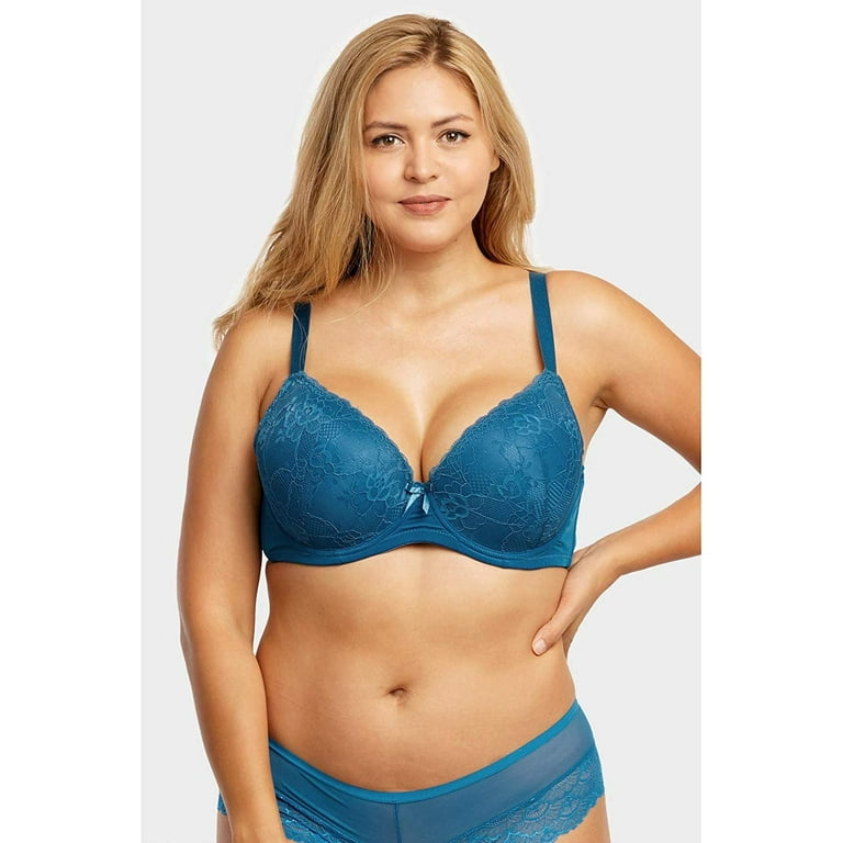 Womens 6 Pack of Everyday Plain, Lace, D, DD, DDD Cup Bra -Various Style  4222JD3, 36DD