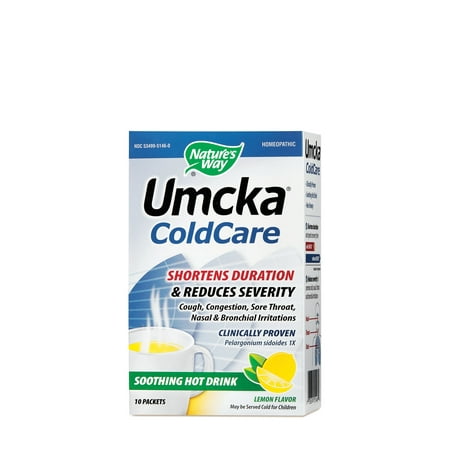Nature's Way Umcka Coldcare Hot Drink - Lemon 10 (Best Way To Sleep With A Cough And Cold)
