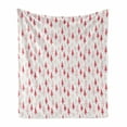 thumbnail image 1 of Christmas Soft Flannel Fleece Throw Blanket, Ornamental Trees with Snowflakes and Stars, Cozy Plush for Indoor and Outdoor Use, 60" x 80", Pink Blush, by Ambesonne, 1 of 5