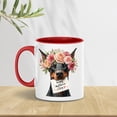 thumbnail image 4 of Happy Mother's Day Doberman Pinscher with Flower Crown and Greeting Card 11oz Accent Two-tone Mug Doberman Dog Lover Gifts Coffee Tea Cup - 13004, 4 of 5