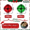thumbnail image 2 of Craft Bells Zhanmai, 300 unidades, rojo y verde, 1,3 cm, Navidad, 2 of 7