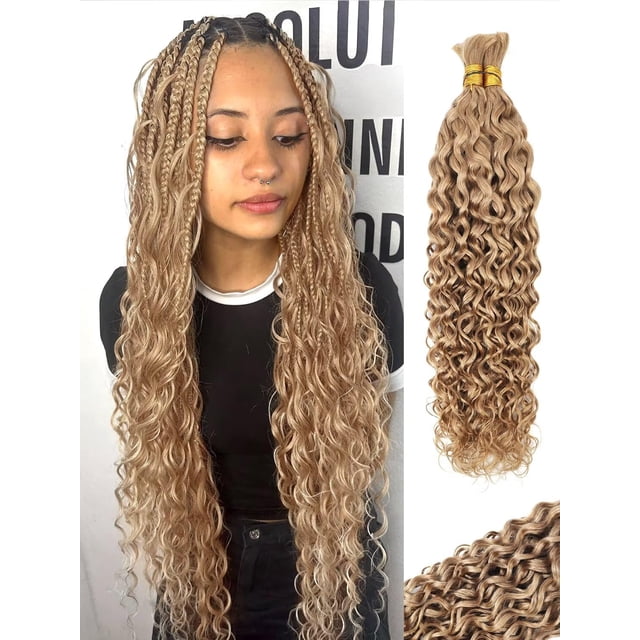 Cabello trenzado Sudreman Water Wave, 100 g, 45 cm, rubio miel