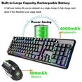 thumbnail image 2 of Wireless Rechargeable Backlit Keyboard and Mouse Combo,Soke-Six 2.4G Full-Size Mechanical Feel Gaming Keyboards, 2 of 5