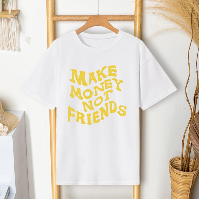 Camiseta para mujer Camiseta básica Trajes Camiseta de cuello redondo de recuerdo femenino para ir de compras L
