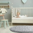 thumbnail image 2 of Dwelke Fluffy Rugs for Bedroom,Shag Cute Area Rug for Girls/Boys and Kids Baby Room Home Decor,Oval Indoor Carpet for Nursery Dorm Living Room 2.6'x5.3'Gray, 2 of 6