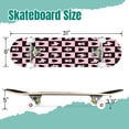 thumbnail image 2 of 31'' Complete Skateboard 7 Layer Canadian Maple Double Kick Deck Skateboards Cute Heart Flower Check Checked Checkered Gingham Skate Board for Beginner Adult Gifts, 2 of 5