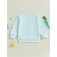 thumbnail image 4 of aturustex Little Girls Boys Easter Sweatshirts 1T-8T Toddler Baby Long Sleeve Pullovers Letter Easter Eggs Embroidery Jumpers Crew Neck Tops Kids Fashly Spring Fall Clothes for Holiday Party, 4 of 7