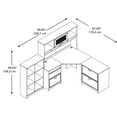 thumbnail image 5 of Bush Furniture Corner Desk w/Hutch Lateral File Cabinet & 6 Cube Organizer CAB002HVC, 5 of 8
