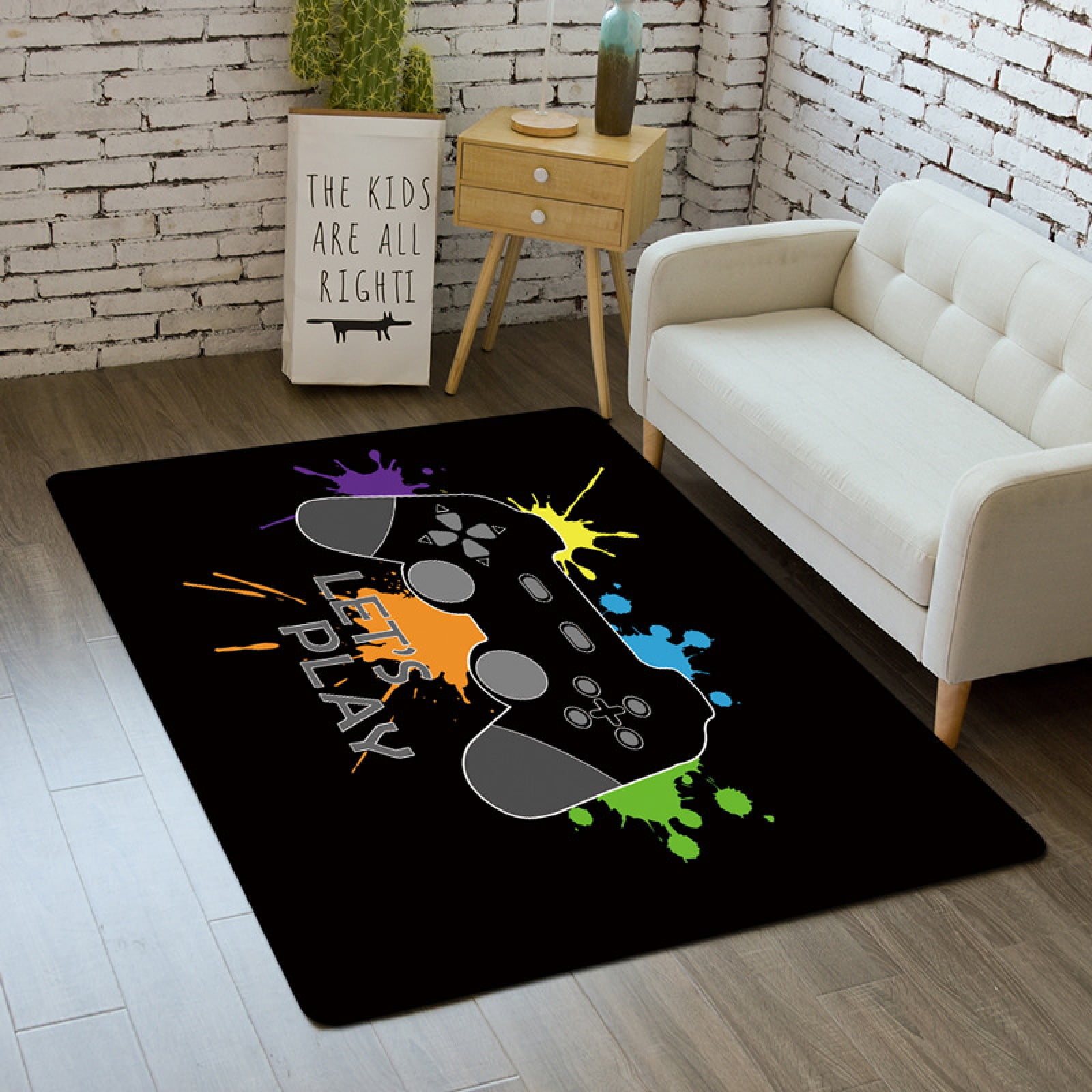Large Rugs For Kids Boys Gamer Area Carpet 3D Printed Controller