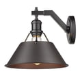 thumbnail image 4 of Yep by Golden Lighting Orwell 1-light Wall Sconce in Matte Black and Rubbed Bronze shade, 4 of 4