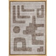 thumbnail image 3 of PixonSign Framed Wall Art Rustic Brown & Gray Polygon Collage Abstract Paintings Minimalism Modern Art Decorative Contemporary Canvas Prints Fine Art for Rooms - 16"x24"x3 Natural, 3 of 5