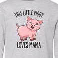 thumbnail image 4 of Inktastic This Little Piggy Loves Mama- cute Long Sleeve Youth T-Shirt, 4 of 5
