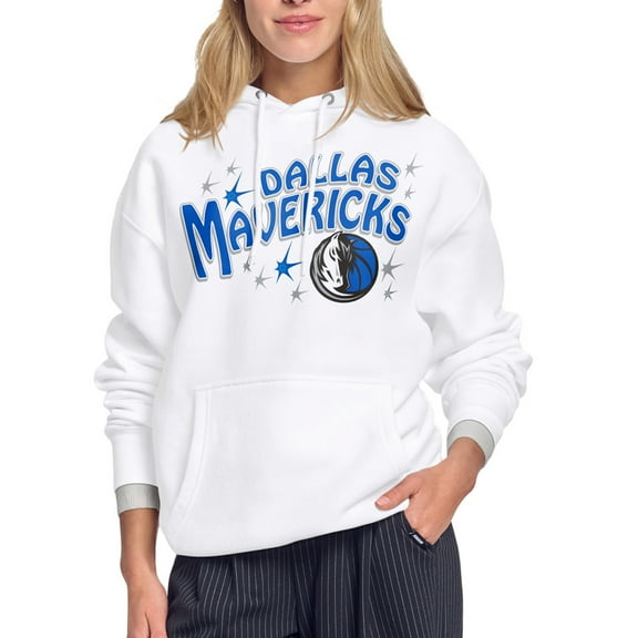 Women's Starter White Dallas Mavericks Fireworks Fleece Hoodie