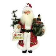Santa`s Workshop 7770 Merry Christmas Claus Figurine, 15", Multicolored