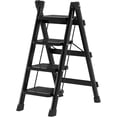 thumbnail image 1 of Escalera Plegable Multifuncional Bluelander, Tipo Tijera 4 Peldaños, Antideslizante, Negro, 1 of 6