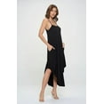 thumbnail image 5 of Women's Rayon Modal Sexy Casual Sleeveless Stylish Maxi W/Pockets, Long Lingerie, Nightgowns, Summer Dresses(Black Large Size), 5 of 6