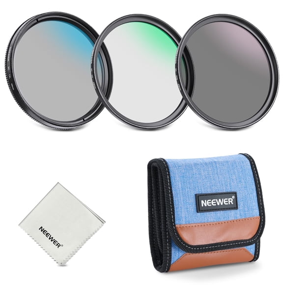 Kit de filtros para lente NEEWER de 49 mm UV CPL ND8 multicapa