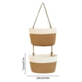 thumbnail image 3 of Txlpkdyx Cottage Core Decor 2/3 Tier Hanging Wall Storage Baskets Boho Wall Decor For Bathroom Kitchen Bedroom, 3 of 7