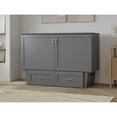 thumbnail image 2 of Monroe Full Wood Murphy Bed Chest with Mattress & Charging Station in Gray, 2 of 2