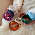 thumbnail image 2 of YIEMEEN Acrylic Wide Geometric Bangle Exaggerated Bangle Fashion Statement Accessories, 2 of 20