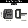thumbnail image 2 of Uxcell 10 Pack Outlet Covers Proofing, Plug Covers Easy Installation Electric Plug Protectors Safety Socket Cover Plugs Black, 2 of 6