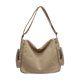 thumbnail image 2 of Bolsa Mensajera de Lona Lavada de Gran Capacidad, Bolso Cruzado de Hombro para Estudiantes, Exterior Casual, Estilo Vintage, 31x28x12 cm, 2 of 6