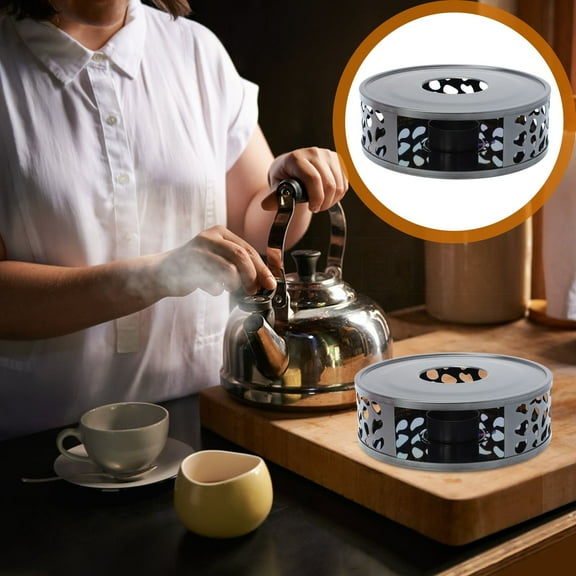 HEMOTON Stainless Steel Teapot Warmer for Home Use with Thermostat Black