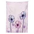 thumbnail image 3 of Ambesonne Anemone Flower Tablecloth Rectangular Table Cover, Retro Buds Field, 60"x84", Pale Blue Pale Pink, 3 of 4