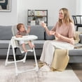 thumbnail image 2 of Costway Trona Plegable para Bebés Silla de Comer Ajustable con 4 Ruedas Bloqueables 6 Alturas Bandeja Extraíble Cojín 70 x 56 x 88-106 cm, 2 of 10