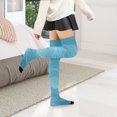 thumbnail image 6 of Iauyy Highly Elastic Women's Trouser Knee High Socks 93% Nylon Breathable and Durable Perfect for Outings, Parties, Home, The Best Gifts for Women The Tranquility Of The Ocean, 6 of 7