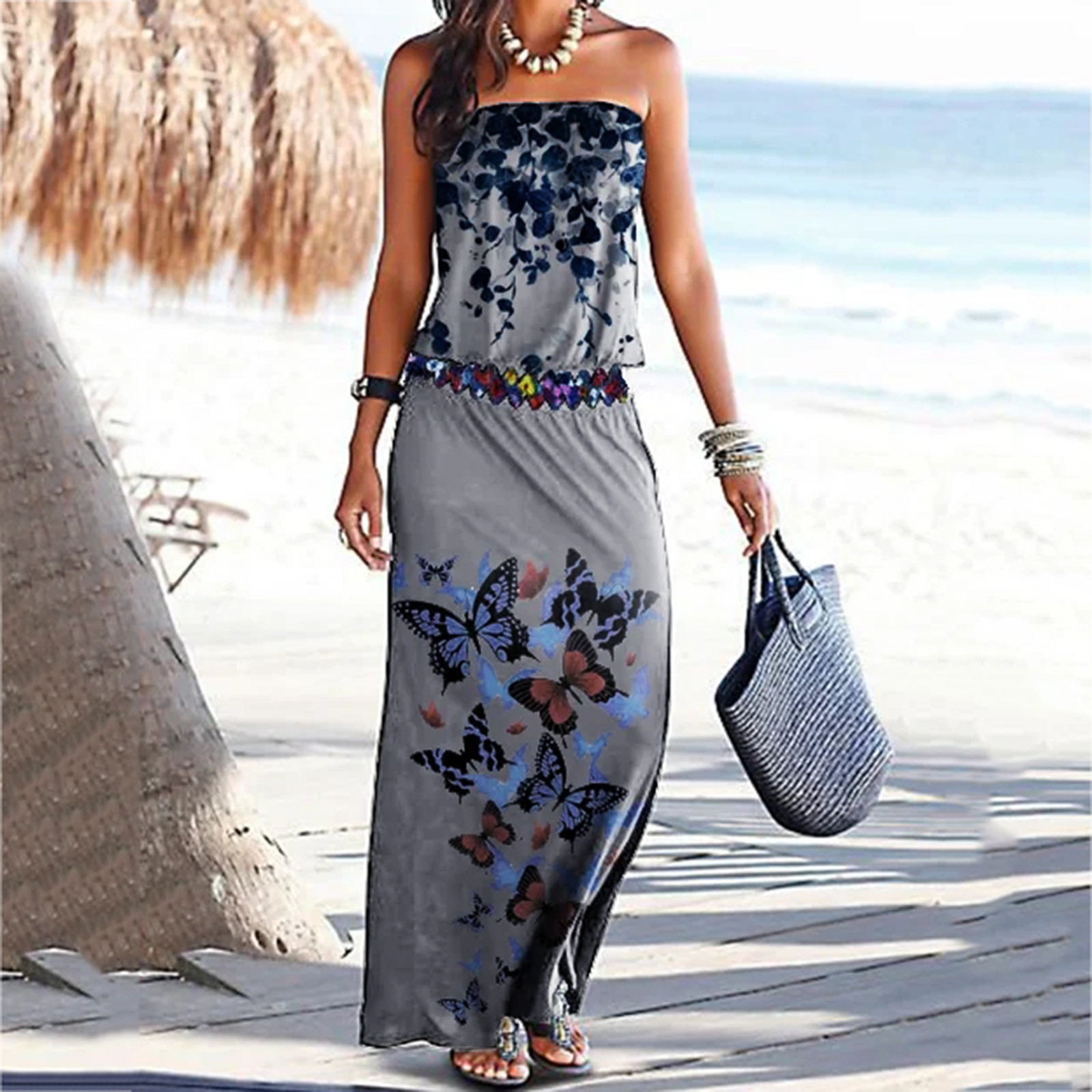 Fashion Butterfly Print Casual Plus 