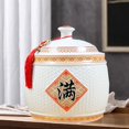 thumbnail image 4 of Rice Airtight Storage Container Cereal Dry Food Flour Bin Ceramic Rice Storage Containe with Lid Rice Bucket Pet Dog Cat Food Dispensers(7.5KG), 4 of 5
