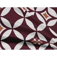 thumbnail image 4 of oneOone Rayon Maroon Fabric Floral & Tiles Moroccan Sewing Craft Projects Fabric Prints By Yard 56 Inch Wide, 4 of 5