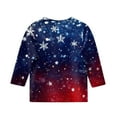 thumbnail image 4 of Grblisyd Christmas Gifts for Grandkids, Christmas Shirts for Girls 10-12 3/4 Sleeve Casual Merry Christmas Shirt Cute Xmas Tree Reindeer Print Tshirts Crewneck Holiday Tops Dark Blue 11-12 Y, 4 of 4