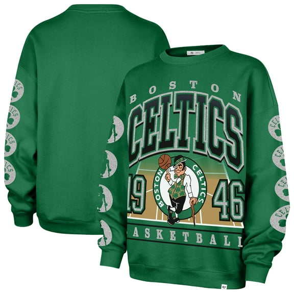 Women's '47 Kelly Green Boston Celtics Go Big Oversized Sweatshirt