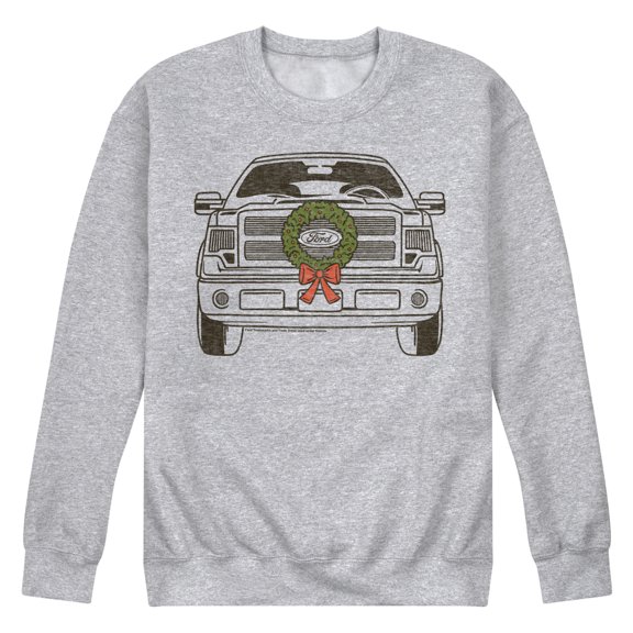 Ford - 2009 Ford F150 With Wreath - Men's Crew Fleece Pullover Sweatshirt